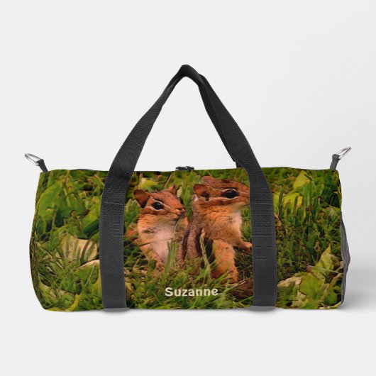 Baby Chipmunks Animal Art, gepersonaliseerd Plunjezak (Voorkant)