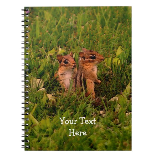 Baby Chipmunks Animal Natuur Art Notitieboek (Voorkant)
