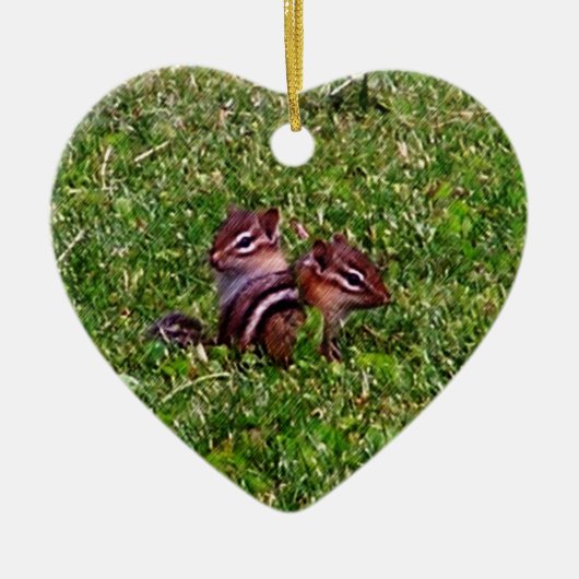 Baby Chipmunks Animal Natuur Ornament (Voorkant)