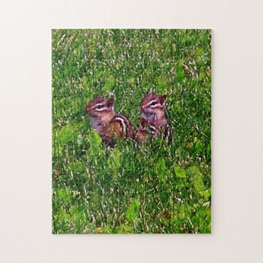 Baby Chipmunks eerste dag #1 Dierkunst Legpuzzel (Verticaal)