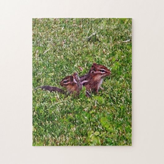 Baby Chipmunks eerste dag #4 Animal Art Legpuzzel (Verticaal)