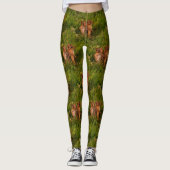 Baby Chipmunks Natuur Art Patroon Leggings (Voorkant)