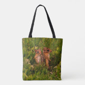 Baby Chipmunks Wildlife Animal Art Tote Bag (Achterkant)