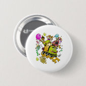 baby choo-choo-trein ronde button 5,7 cm (Voorkant /achterkant)