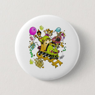 baby choo-choo-trein ronde button 5,7 cm