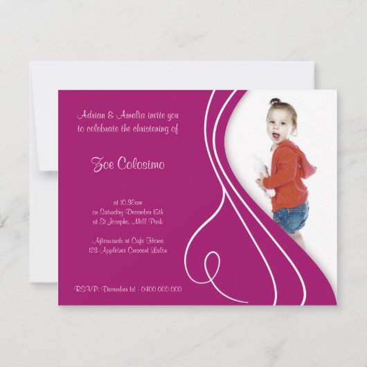 BABY CHRISTENING KAART (Achterkant)