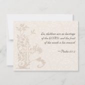 Baby Christening Uitnodiging (Achterkant)