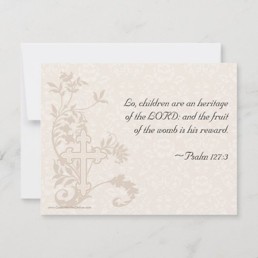 Baby Christening Uitnodiging (Achterkant)