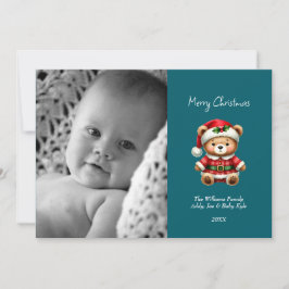 Baby Christmas Beer Custom Photo Schattigee vakant Feestdagenkaart