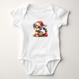 Baby Christmas Cheetah Romper