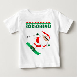 Baby Christmas Holiday Skier Baby T-shirt
