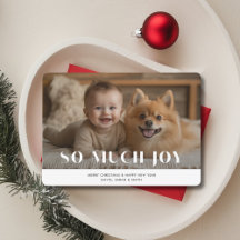 Baby Christmas So Much Joy Funny Pet Dog Foto
