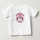 Baby Christmas Vibes T-Shirt |Toddler Groovy Santa (Voorkant)