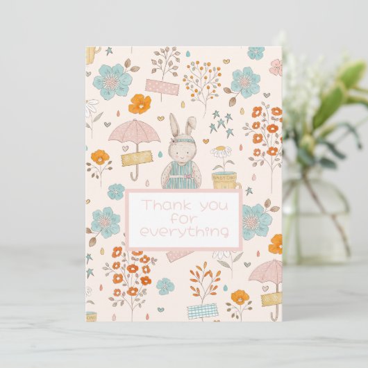 Baby Cino Bedankkaart (Staand voorkant)