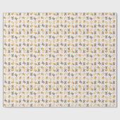 Baby Circus Animals Illustratiepatroon Cadeaupapier (Vlak)