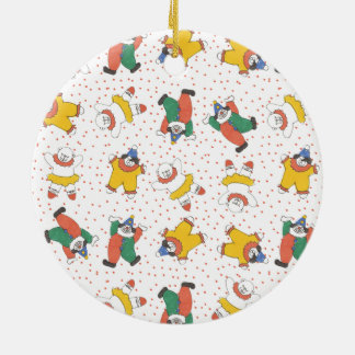 Baby Circus Animals Illustratiepatroon Keramisch Ornament