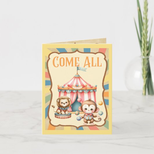 Baby Circus Bedankkaart (Voorkant)