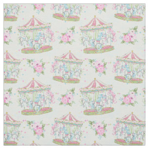 Baby Circus Carousel Pony Fabric Stof