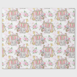 Baby Circus Elephant Tent Cadeaupapier