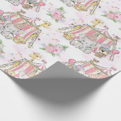 Baby Circus Elephant Tent Cadeaupapier (Hoek)