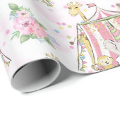 Baby Circus Elephant Tent Cadeaupapier (Rol Hoek)