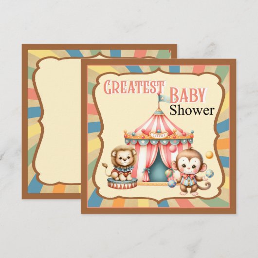 Baby Circus Feestdagenkaart (Voorkant / Achterkant)