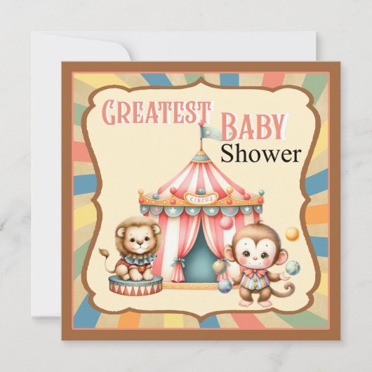 Baby Circus Feestdagenkaart (Voorkant)