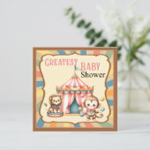 Baby Circus Feestdagenkaart (Staand voorkant)