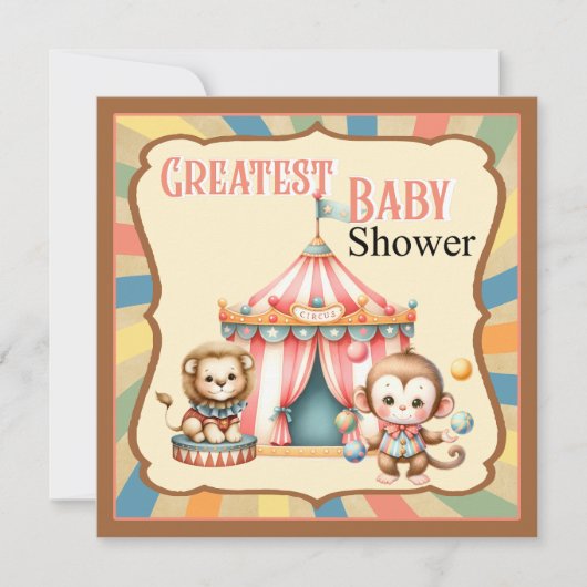 Baby Circus Feestdagenkaart (Voorkant)