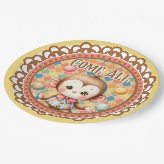 Baby Circus Papieren Bordje (Gekanteld)