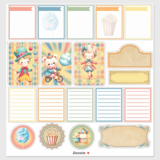 Baby Circus Planner Sticker (Vel)