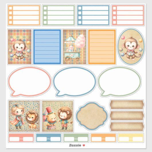 Baby Circus Planner Sticker (Vel)