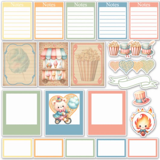 Baby Circus Planner Stickers (Voorkant)