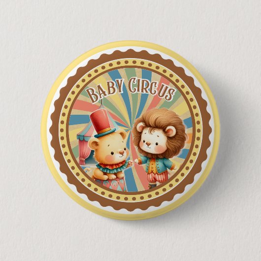 Baby Circus Ronde Button 5,7 Cm (Voorkant)