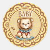 Baby Circus Ronde Sticker (Voorkant)