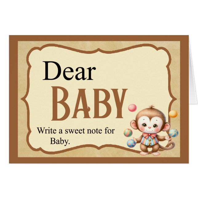 Baby Circus_ Sweet Note Kaart (Voorkant Horizontaal)