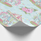 Baby Circus Theme Carousel Ponies Cadeaupapier (Hoek)