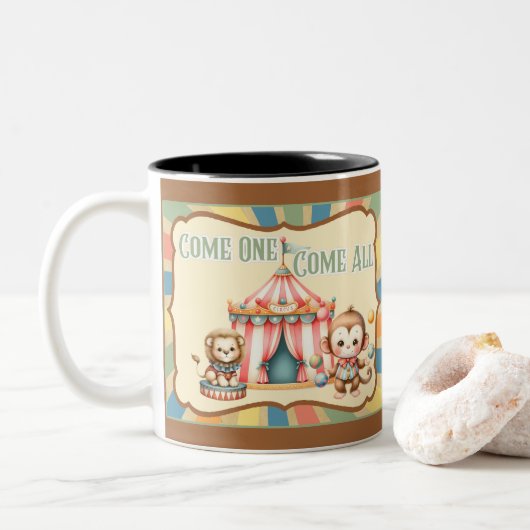 Baby Circus Tweekleurige Koffiemok (Met donut)
