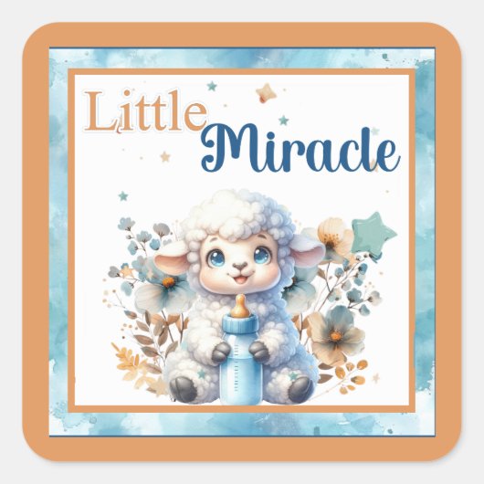 Baby Circus Vierkante Sticker (Voorkant)