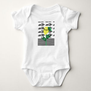 Baby Citroenplant Strepen Zomer Romper