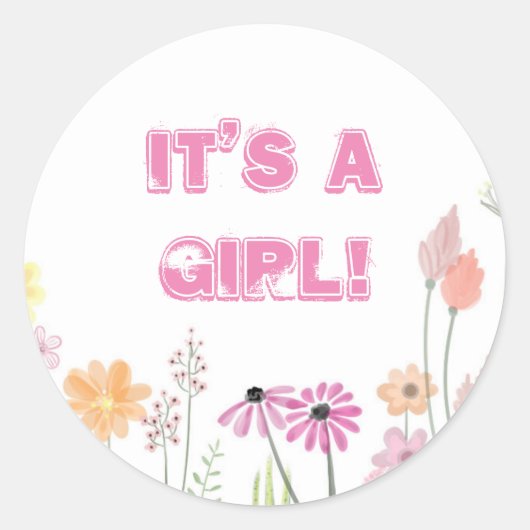 BABY  CLASSIC RONDE STICKER (Voorkant)