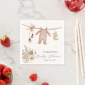 Baby Clothes Boho Neutral Baby shower Napkin Servet (Insitu)