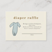 Baby Clothes Diaper Raffle Baby shower Informatiekaartje (Voorkant)