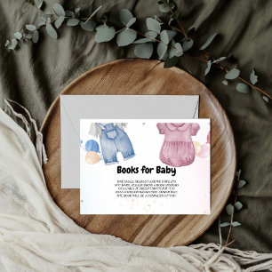 Baby Clothesline Baby shower Boek Aanvraag Informatiekaartje