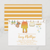 Baby Clothesline Baby shower Uitnodiging (Voorkant / Achterkant)