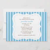 Baby Clothesline {blue} Boys Baby shower Kaart (Achterkant)