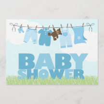 Baby Clothesline {blue} Boys Baby shower