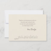 Baby Clothesline Dank u Notecard Kaart (Achterkant)