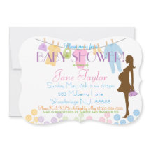 Baby Clothesline en Silhouette Baby shower