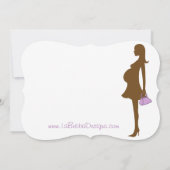Baby Clothesline en Silhouette Baby shower Kaart (Achterkant)